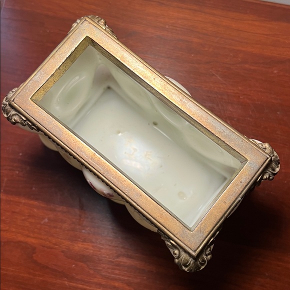 Antique Wavecrest CF Monroe Egg Crate Shape Ornate Handpainted Letter Holder Box - Picture 13 of 14